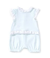 Little Me Baby Girls 3-12 Months Flutter-Sleeve Strawberry-Pattern Romper