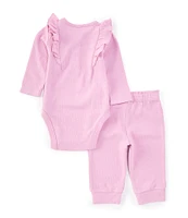 Little Me Baby Girls 3-12 Months Long Sleeve Bodysuit & Matching Pant Set