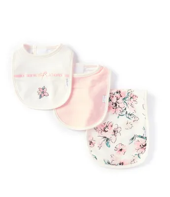 Little Me Baby Girls Dream Floral Bib & Burp Set