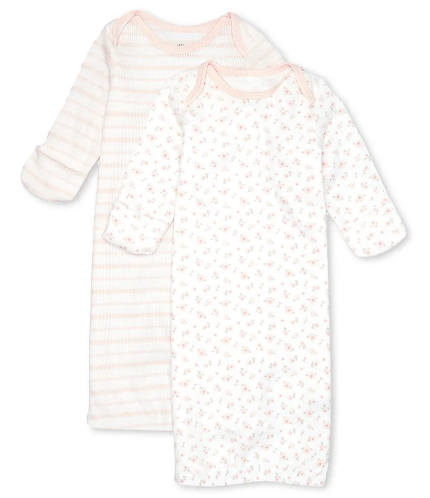 Little Me Baby Girls Newborn-3 Months Springtime Long-Sleeve Gown 2-Pack