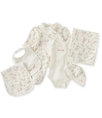 Little Me Baby Girls Newborn-6 Months Vintage Rose 6-Piece Gift Box Layette Set