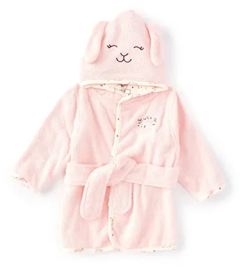 Little Me Baby Girls Newborn-9 Months Long Sleeve Bunny Face Hooded Robe