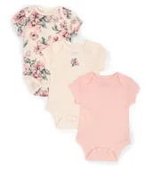 Little Me Baby Girls Newborn-9 Months Short-Sleeve Dream Floral Bodysuit Three-Pack