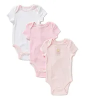 Little Me Baby Girls Newborn-9 Months Sweet Bear 3-Pack Bodysuits