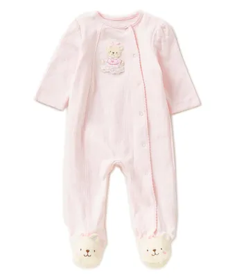 Little Me Baby Girls Preemie-12 Months Sweet Bear Footed Coverall