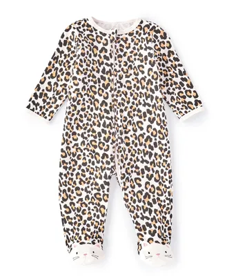 Little Me Baby Girls Preemie-9 Months Leopard Print Footie