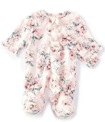 Little Me Baby Girls Preemie-9 Months Long-Sleeve Dream Floral Footie Coverall Set