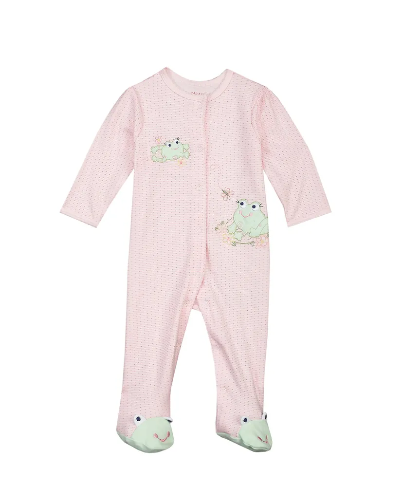 Little Me Baby Girls Preemie-9 Months Sweet Frogs Footie Set