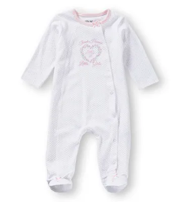 Little Me Baby Girls Preemie-9 Months Thank Heaven for Girls Footie Coverall