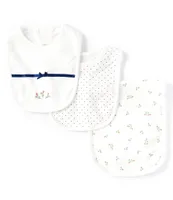 Little Me Baby Girls Rosebud Bib & Burp Set