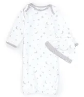 Little Me Baby Newborn-3 Months Stars and Moons Sleeper Gown & Hat