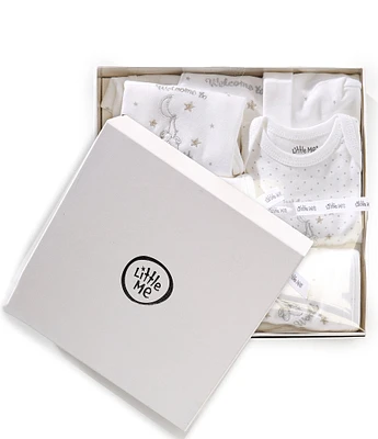 Little Me Baby Newborn-6 Months Welcome to the World Printed 6-Piece Gift Box Layette Set
