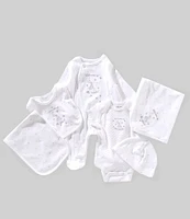 Little Me Baby Newborn-6 Months Welcome to the World Printed 6-Piece Gift Box Layette Set