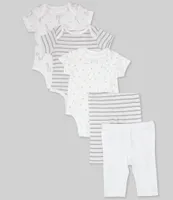 Little Me Baby Newborn-9 Months Funtime Short Sleeve Bodysuit & Coordinating Pant 5-Pack