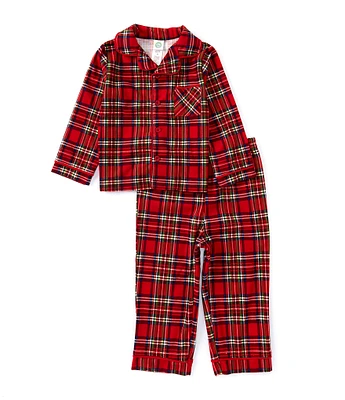 Little Me Little Boys 2T-4T Long-Sleeve Plaid Pajama Top & Plaid Pajama Pant Set