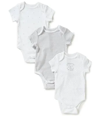 Little Me Baby Newborn-9 Months Welcome to the World 3-Pack Bodysuits