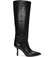 Liverpool Los Angeles Bryn Crocodile Embossed Leather Boots