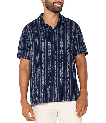 Liverpool Los Angeles Button Up Linen Patterned Shirt