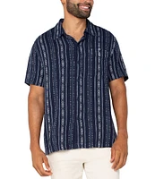 Liverpool Los Angeles Button Up Linen Patterned Shirt