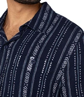 Liverpool Los Angeles Button Up Linen Patterned Shirt
