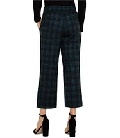 Liverpool Los Angeles Coordinating Mabel Stretch Plaid Pull-On Cropped Pant