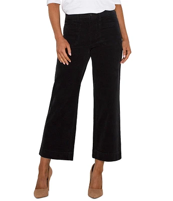 Liverpool Los Angeles Corduroy Stretch Crop Wide Leg Pant