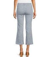 Liverpool Los Angeles Crop Flare Mid Rise Stripe Jeans