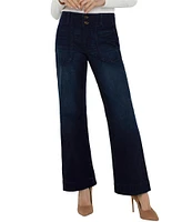 Liverpool Los Angeles Denim Mid-Rise Wide Leg Flare Jeans