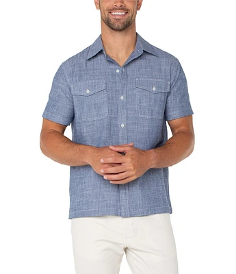 Liverpool Los Angeles Flap Pocket Short Sleeve Woven Shirt
