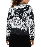 Liverpool Los Angeles Floral Crew Neck Long Sleeve Sweater