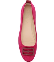 Liverpool Los Angeles Fontana Resin Ornament Suede Ballet Flats