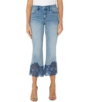 Liverpool Los Angeles Hanna Stretch Denim High Rise Cropped Flare Leg Jeans
