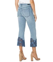 Liverpool Los Angeles Hanna Stretch Denim High Rise Cropped Flare Leg Jeans