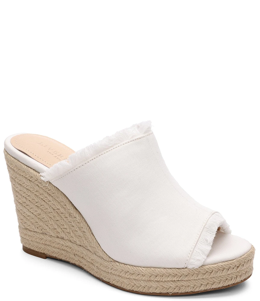 Liverpool Los Angeles Hollywood Denim Espadrille Wedge Sandals