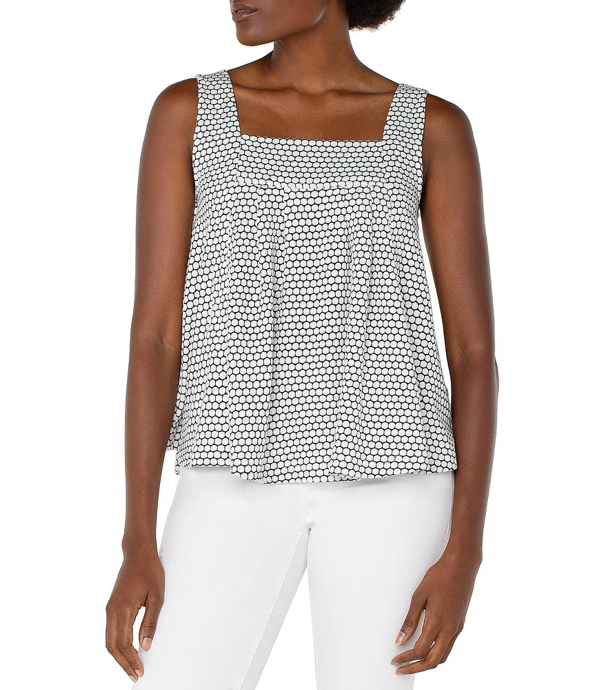 Liverpool Los Angeles Knit Square Neck Sleeveless Top