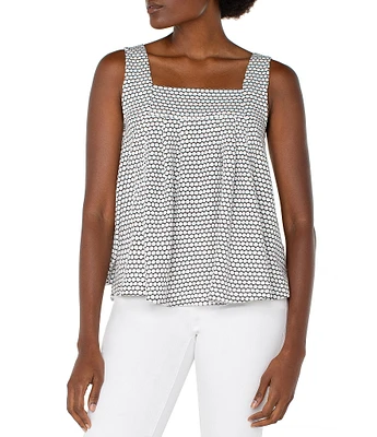 Liverpool Los Angeles Knit Square Neck Sleeveless Top