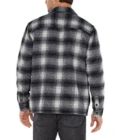 Liverpool Los Angeles Long Sleeve Plaid Wool-Blend Shacket