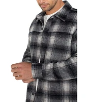 Liverpool Los Angeles Long Sleeve Plaid Wool-Blend Shacket