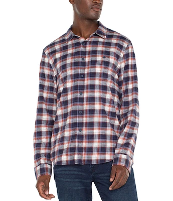 Liverpool Los Angeles Long-Sleeve Plaid Woven Shirt