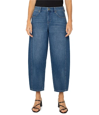 Liverpool Los Angeles Mid Rise Barrel Cropped Jeans