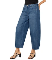 Liverpool Los Angeles Mid Rise Barrel Cropped Jeans