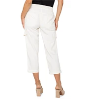 Liverpool Los Angeles Mid Rise Pull-On Rascal Drawstring Tie Cargo Pants