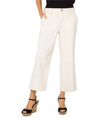 Liverpool Los Angeles Mid Rise Utility Stride Wide Leg Cropped Denim Jeans