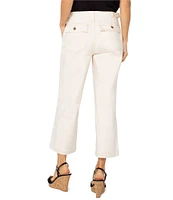 Liverpool Los Angeles Mid Rise Utility Stride Wide Leg Cropped Denim Jeans