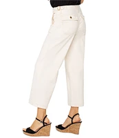 Liverpool Los Angeles Mid Rise Utility Stride Wide Leg Cropped Denim Jeans