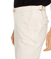 Liverpool Los Angeles Mid Rise Utility Stride Wide Leg Cropped Denim Jeans