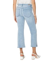 Liverpool Los Angeles Petite Size Hannah Cropped Slit-Hem Flare Jeans