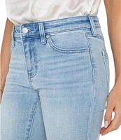 Liverpool Los Angeles Petite Size Hannah Cropped Slit-Hem Flare Jeans
