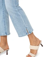 Liverpool Los Angeles Petite Size Hannah Cropped Slit-Hem Flare Jeans