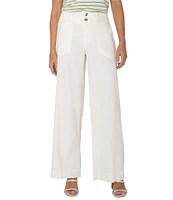 Liverpool Los Angeles Petite Size Hannah Soft Denim Mid Rise Wide Leg Utility Pants